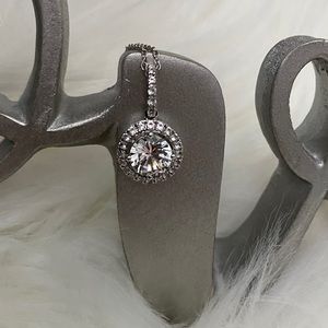 Helzberg Silver White Sapphire Necklace